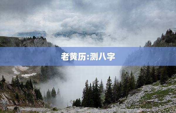 老黄历:测八字