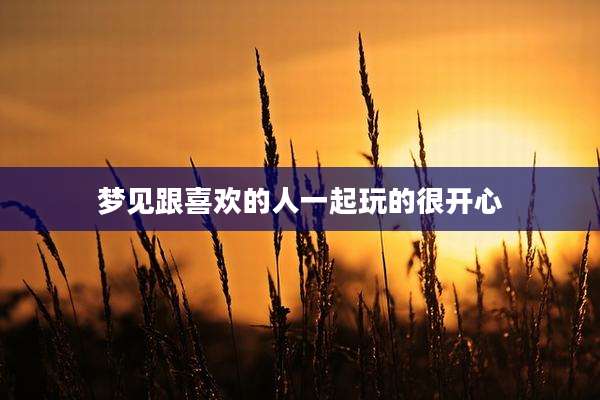 梦见跟喜欢的人一起玩的很开心