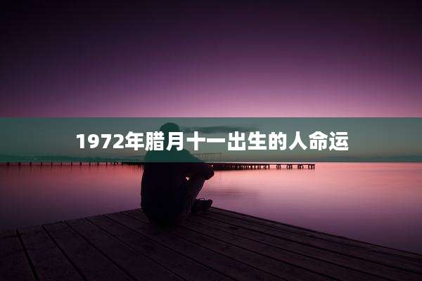 1972年腊月十一出生的人命运