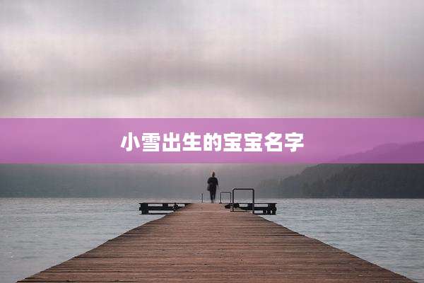 小雪出生的宝宝名字