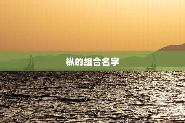 枞的组合名字