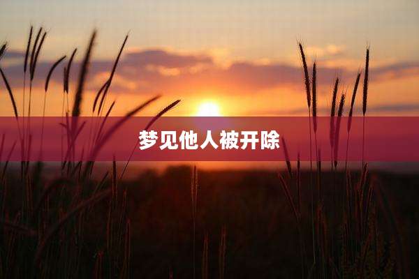 梦见他人被开除