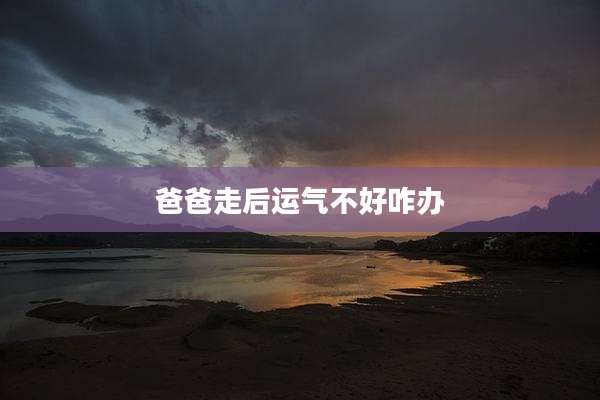 爸爸走后运气不好咋办