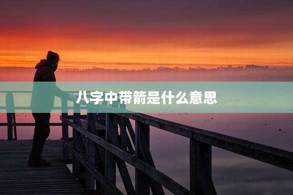 八字中带箭是什么意思