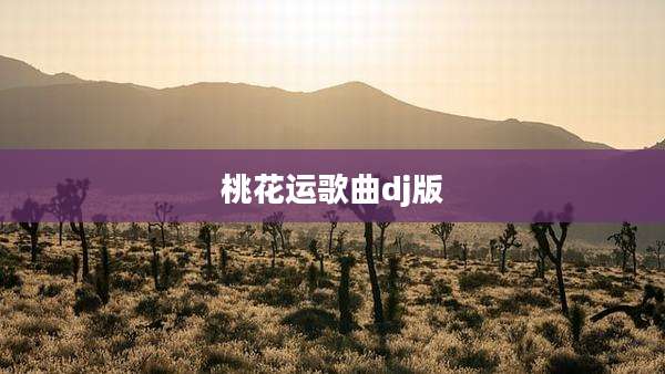 桃花运歌曲dj版
