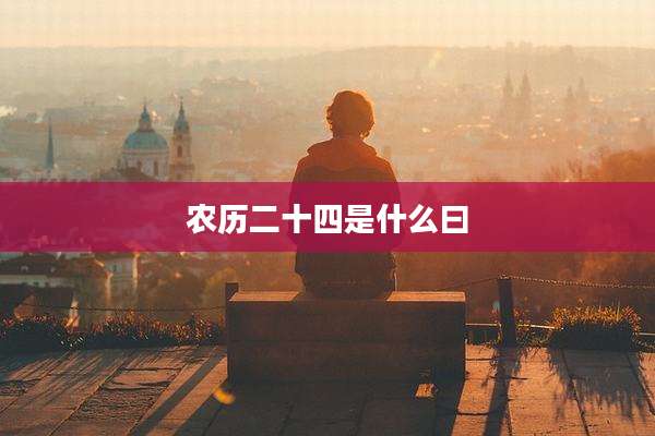 农历二十四是什么曰