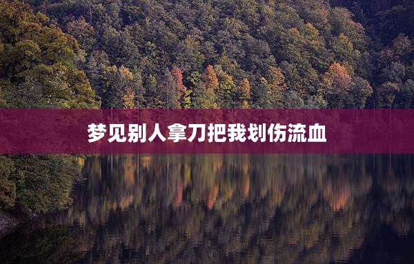 梦见别人拿刀把我划伤流血