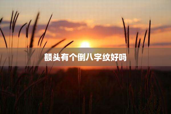 额头有个倒八字纹好吗