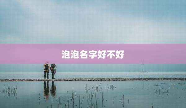 泡泡名字好不好