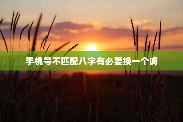 手机号不匹配八字有必要换一个吗