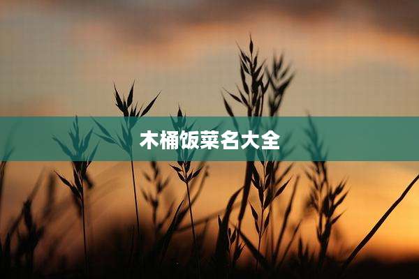 木桶饭菜名大全