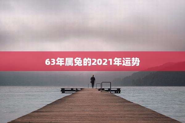 63年属兔的2021年运势