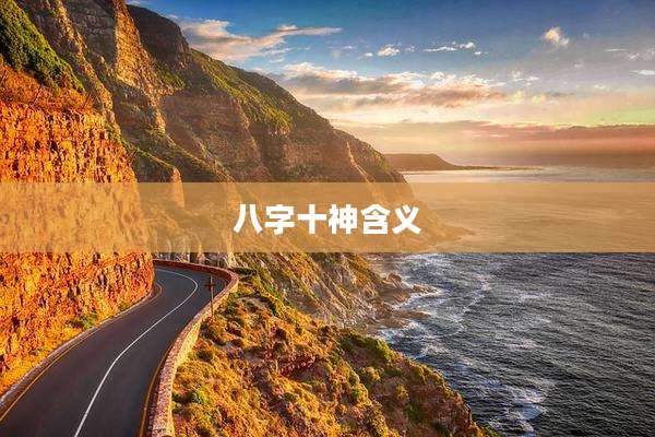 八字十神含义