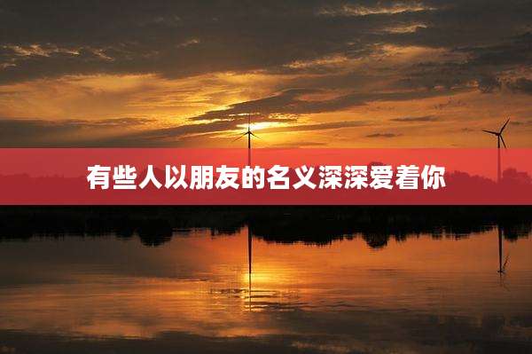 有些人以朋友的名义深深爱着你