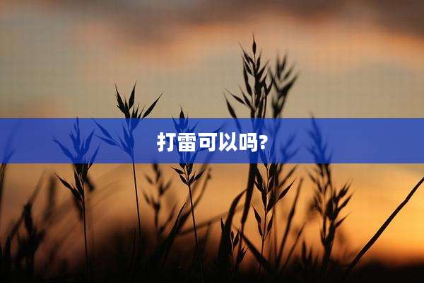 打雷可以吗?