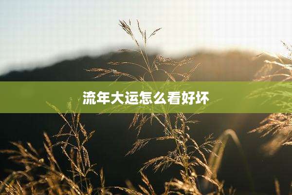 流年大运怎么看好坏