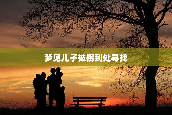 梦见儿子被拐到处寻找