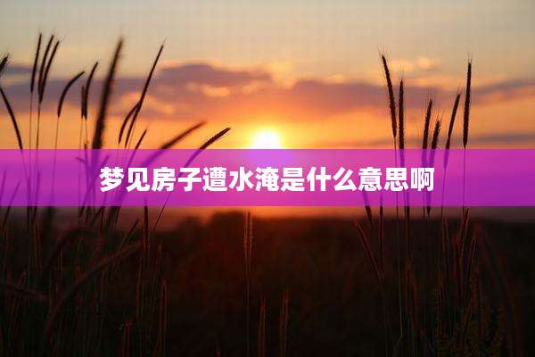 梦见房子遭水淹是什么意思啊