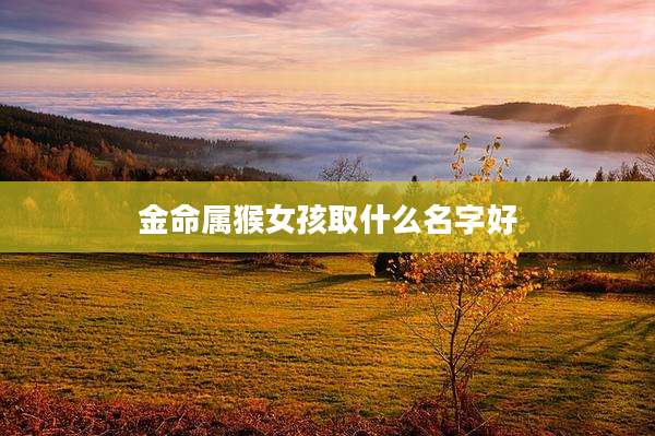 金命属猴女孩取什么名字好