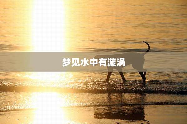 梦见水中有漩涡