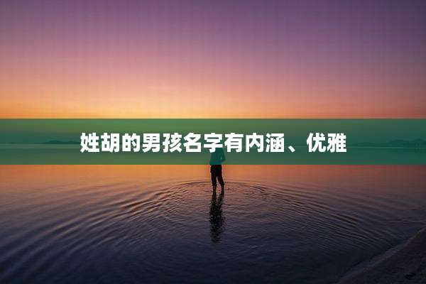 姓胡的男孩名字有内涵、优雅