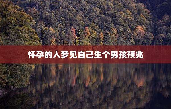 怀孕的人梦见自己生个男孩预兆