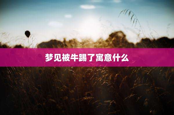 梦见被牛踢了寓意什么