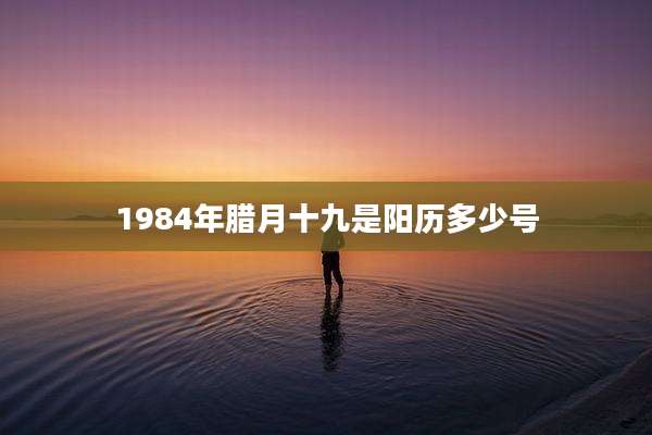 1984年腊月十九是阳历多少号