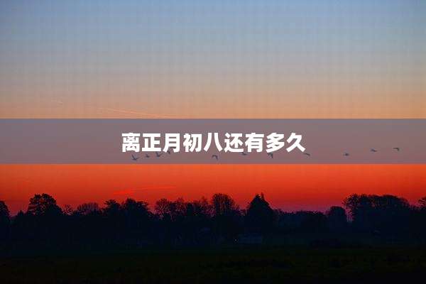 离正月初八还有多久
