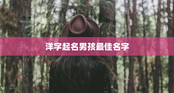 洋字起名男孩最佳名字