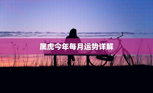 属虎今年每月运势详解