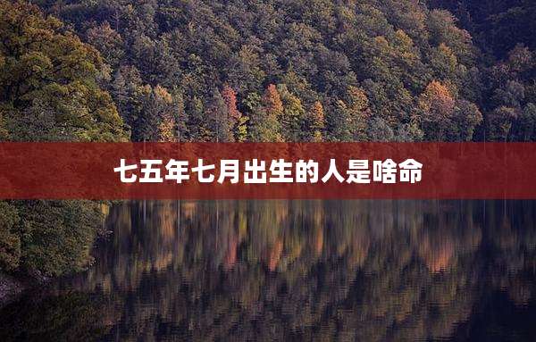 七五年七月出生的人是啥命