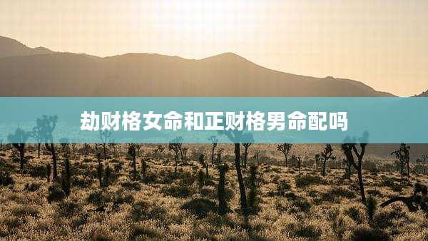 劫财格女命和正财格男命配吗