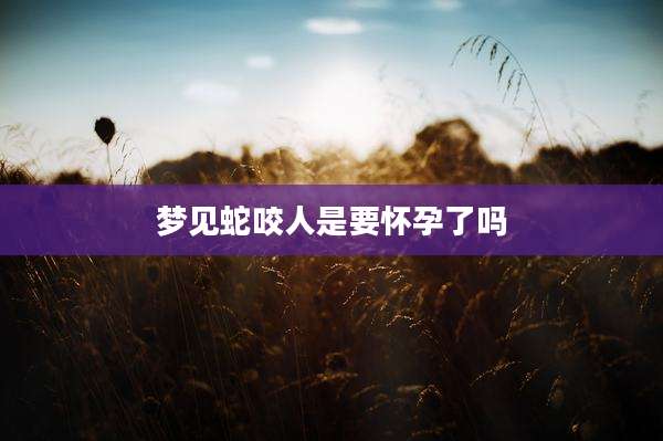 梦见蛇咬人是要怀孕了吗