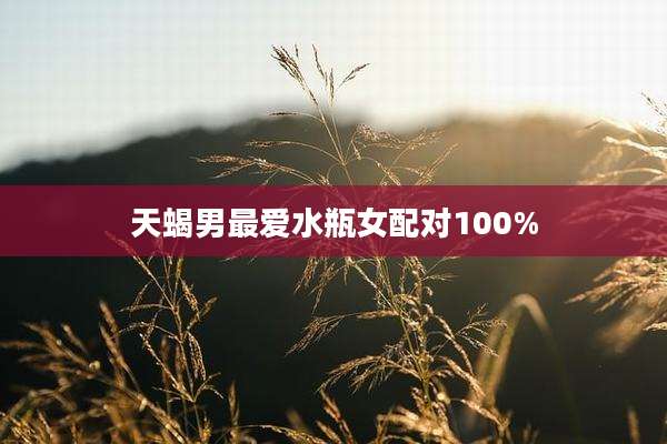 天蝎男最爱水瓶女配对100%