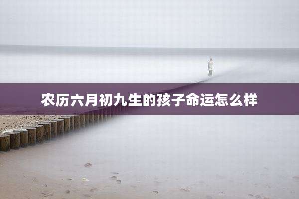 农历六月初九生的孩子命运怎么样