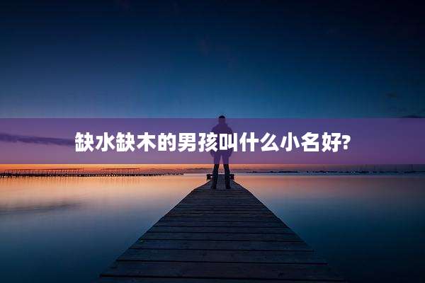 缺水缺木的男孩叫什么小名好?