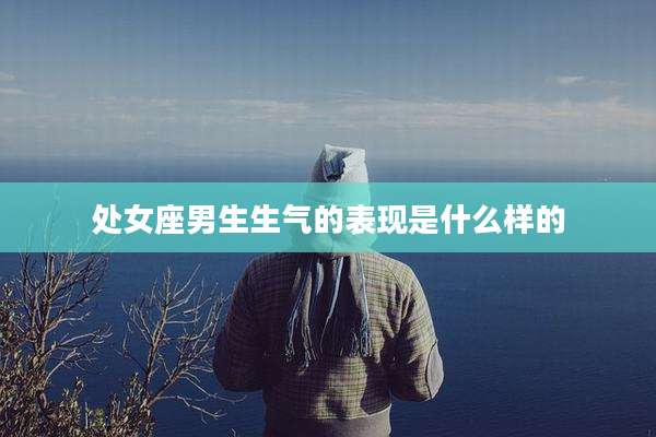 处女座男生生气的表现是什么样的