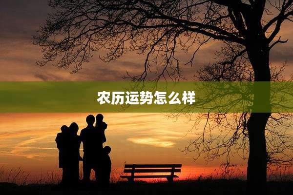农历运势怎么样