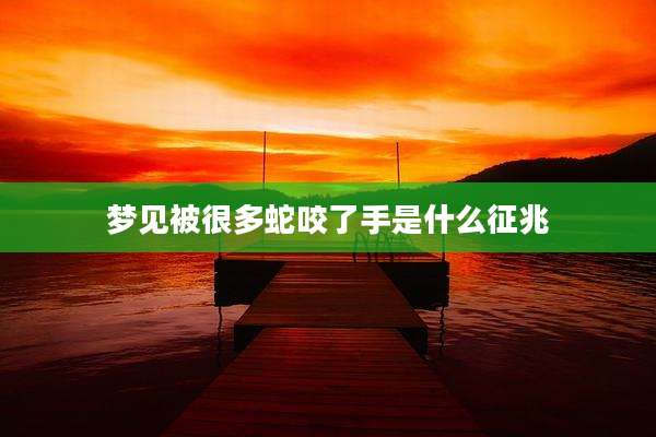 梦见被很多蛇咬了手是什么征兆