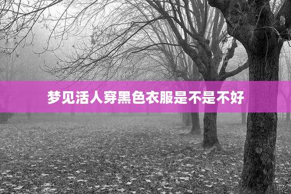梦见活人穿黑色衣服是不是不好