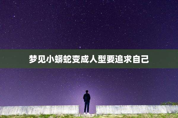 梦见小蟒蛇变成人型要追求自己