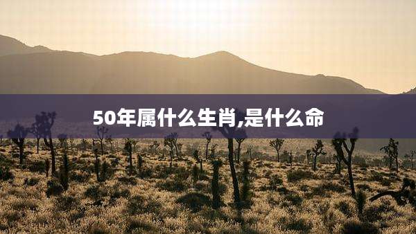 50年属什么生肖,是什么命
