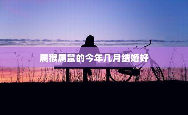 属猴属鼠的今年几月结婚好