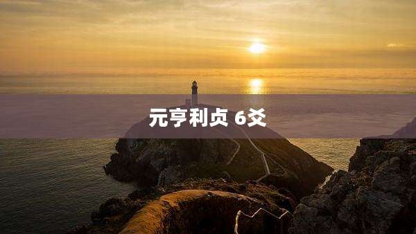 元亨利贞 6爻