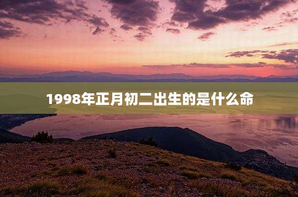 1998年正月初二出生的是什么命