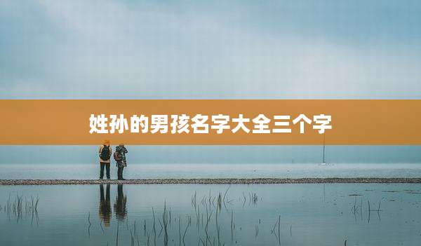 姓孙的男孩名字大全三个字