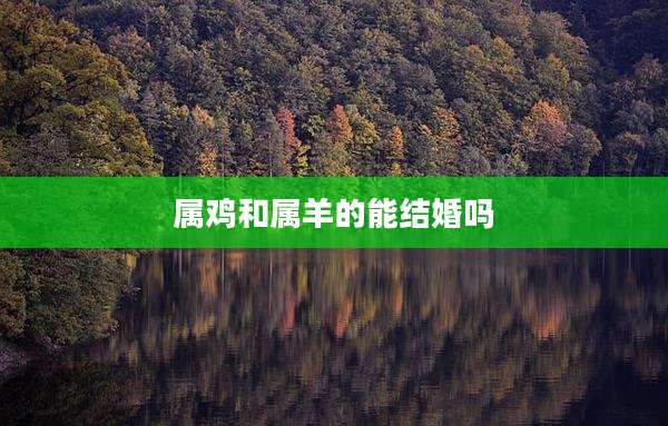 属鸡和属羊的能结婚吗