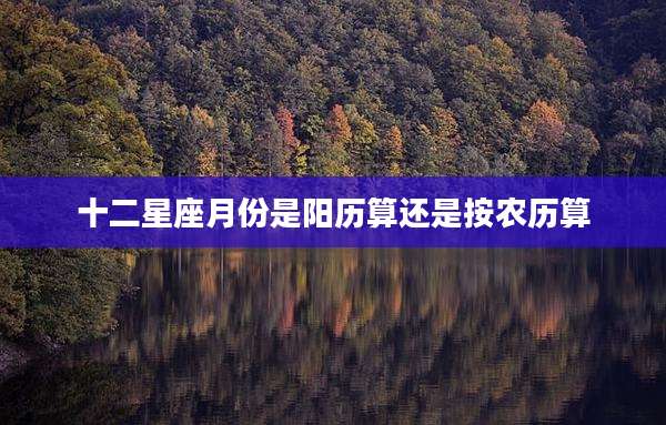 十二星座月份是阳历算还是按农历算