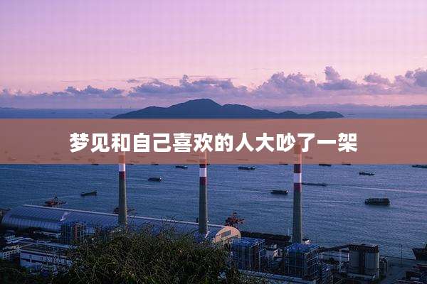 梦见和自己喜欢的人大吵了一架